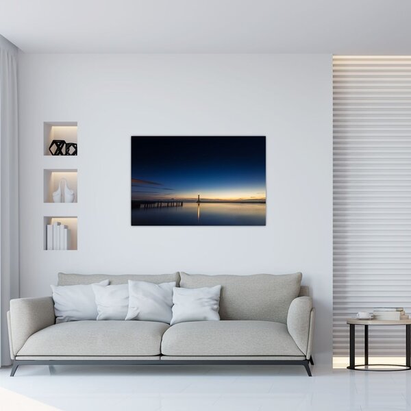 Egy világítótorony képe a távolban (90x60 cm)