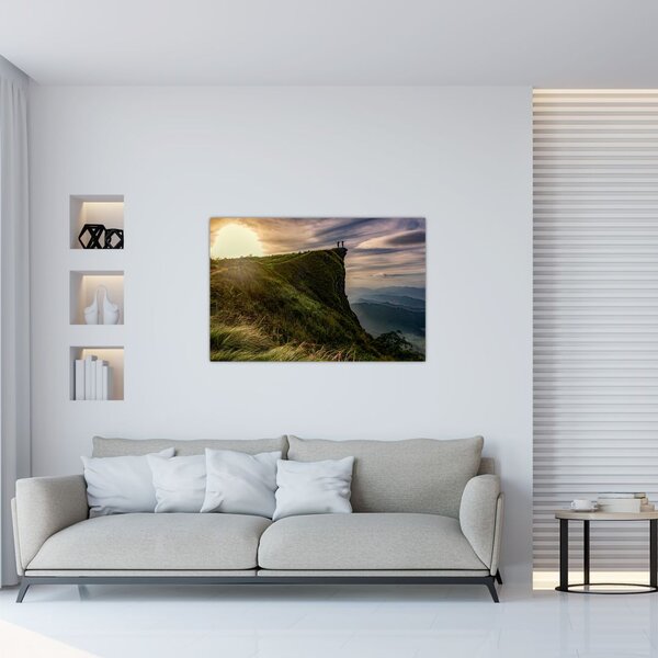 Egy nő képe a sziklán (90x60 cm)