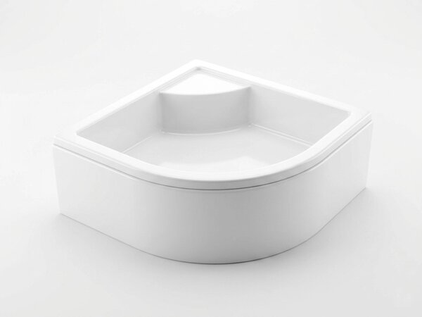 Favorit STEP MAGASÍTOTT zuhanytálca íves - szaniter akril - 90 x 90 x 32 cm