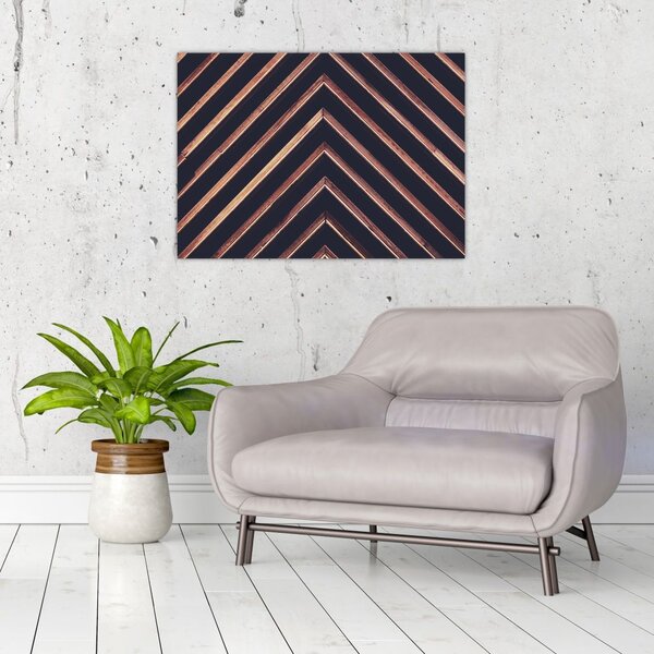 Egy fa motívum képe fekete alapon (70x50 cm)