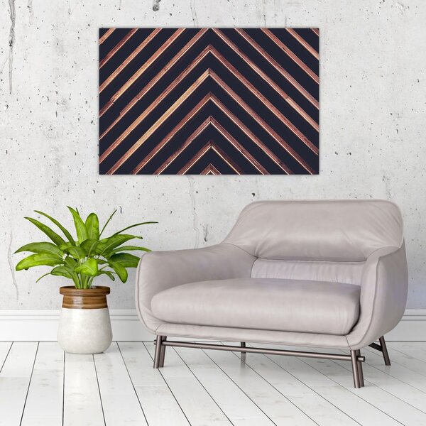Egy fa motívum képe fekete alapon (90x60 cm)