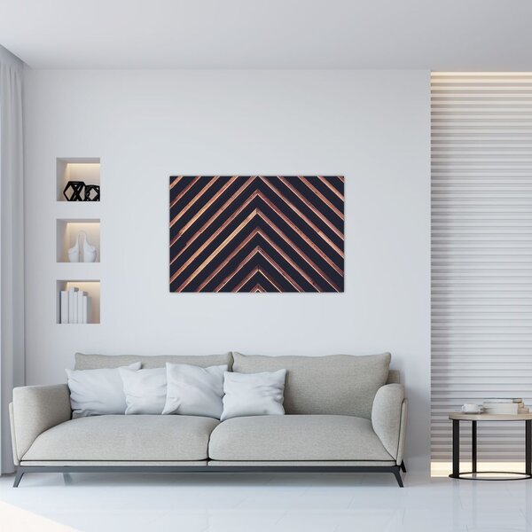 Egy fa motívum képe fekete alapon (90x60 cm)