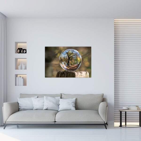 Kép - Tükröződés az üveggömbben (90x60 cm)