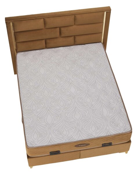 GOLDBIA Boxspring ágy 160x200 - világosbarna