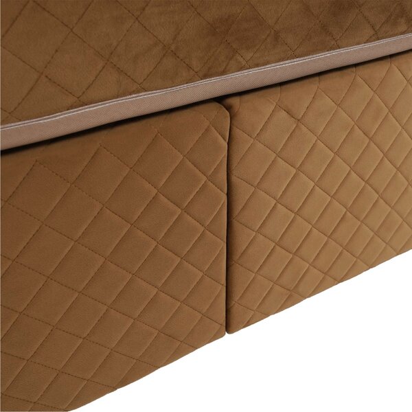 GOLDBIA Boxspring ágy 160x200 - világosbarna