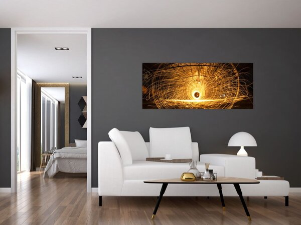Egy izzó lemez képe (120x50 cm)