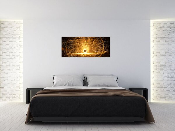Egy izzó lemez képe (120x50 cm)