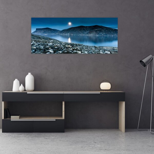 Egy éjszakai táj képe, Izland (120x50 cm)