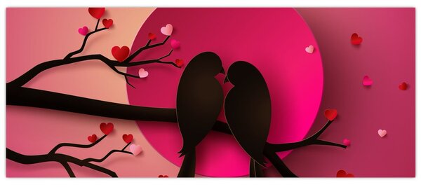 Kép - Szerelmes madarak (120x50 cm)