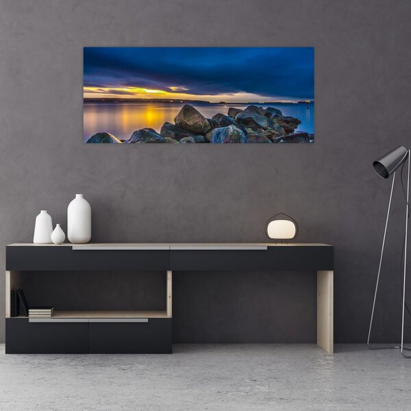 Kép - Felhők a víz felett (120x50 cm)