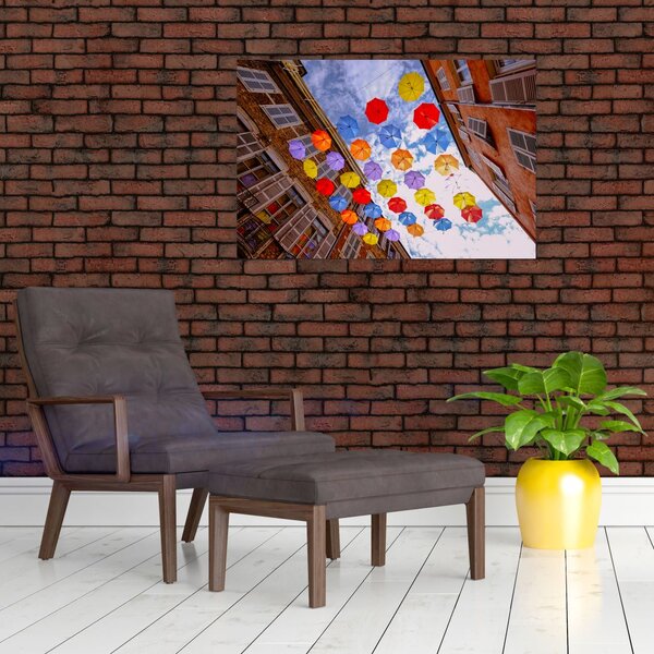 Színes esernyők képe (90x60 cm)