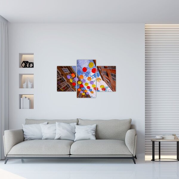 Színes esernyők képe (90x60 cm)