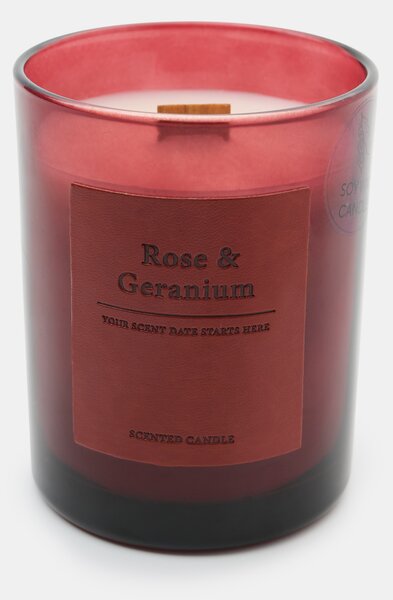 Sinsay - Illatgyertya hozzáadott szójaviasszal Rose and Geranium - mályva