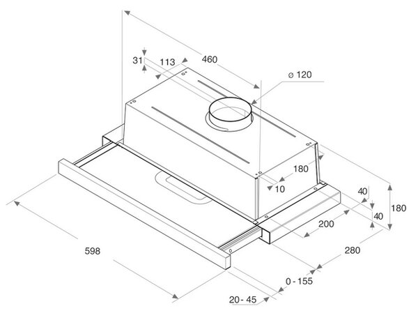 Whirlpool AKR 749/1 WH Teleszkópos páraelszívó
