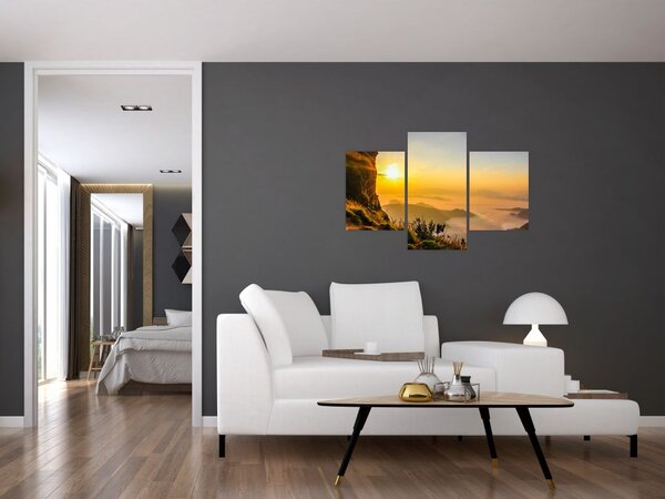 Egy völgy képe a reggeli ködben (90x60 cm)