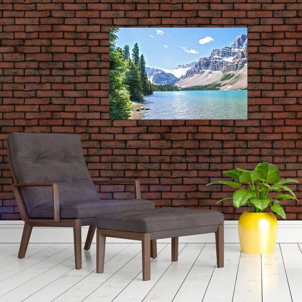 Egy alpesi tó képe (90x60 cm)