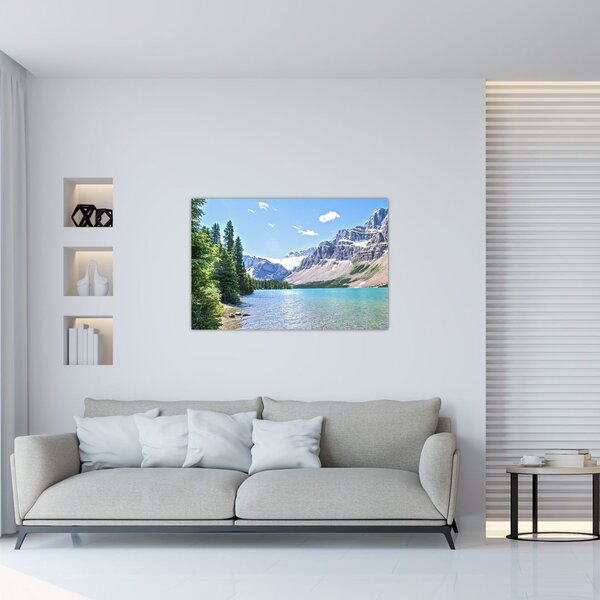 Egy alpesi tó képe (90x60 cm)