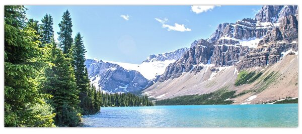 Egy alpesi tó képe (120x50 cm)