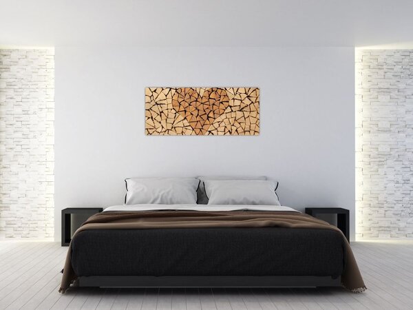 Kép - szív fából (120x50 cm)