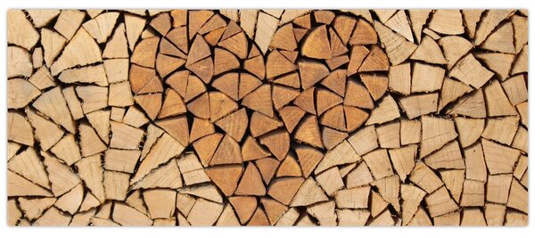 Kép - szív fából (120x50 cm)