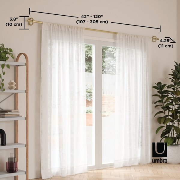 Acél bővíthető függönykarnis 107 - 305 cm Ringlet – Umbra