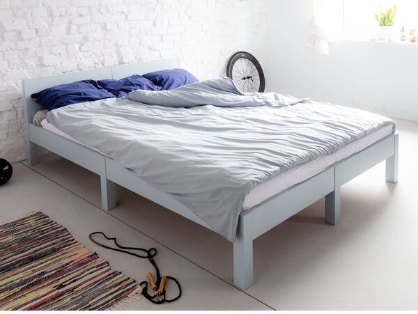 Fehér bükkfa franciaágy ágyráccsal 160x200 cm Dabi – Ragaba