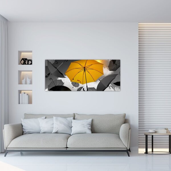 Egy sárga esernyő képe (120x50 cm)