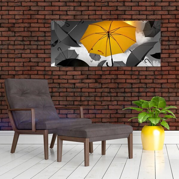 Egy sárga esernyő képe (120x50 cm)