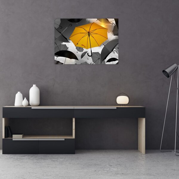 Egy sárga esernyő képe (70x50 cm)