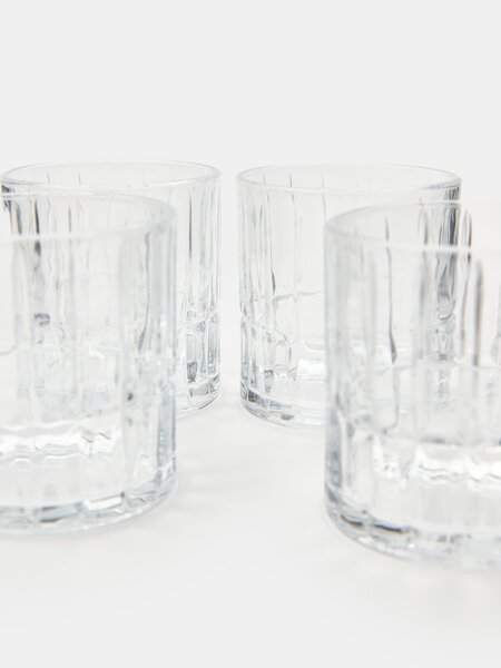 Sinsay - Poharak dombornyomott mintával 4 pack - clear