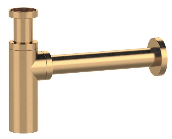 Sapho Sapho, mosdó szifon 5/4", lefolyó 32 mm, kerek, matt arany, SI519D