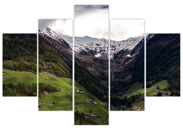Kép - Völgy a hegyek alatt (150x105 cm)