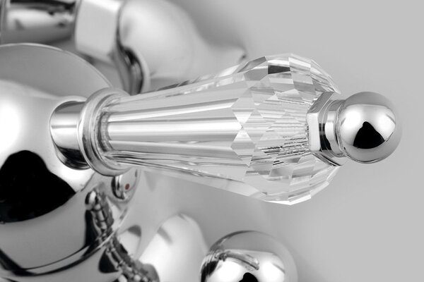 Sapho Sapho, KIRKÉ CRYSTAL fali fürdő csaptelep, kristály kar, króm, KI10KC