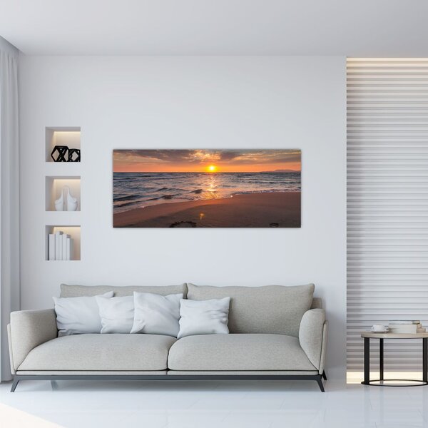 Egy szív képe a homokban (120x50 cm)