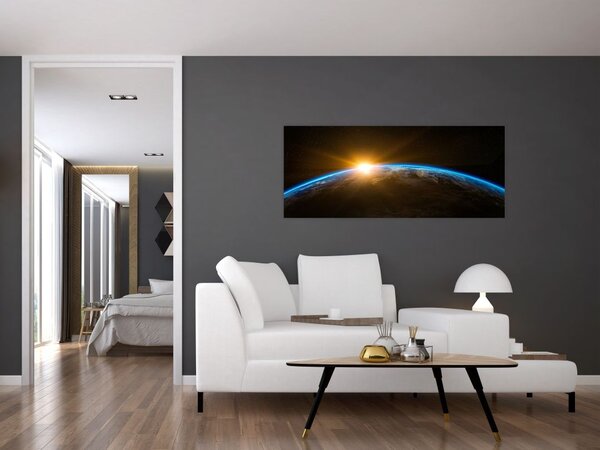 A Föld bolygó képe az űrből (120x50 cm)