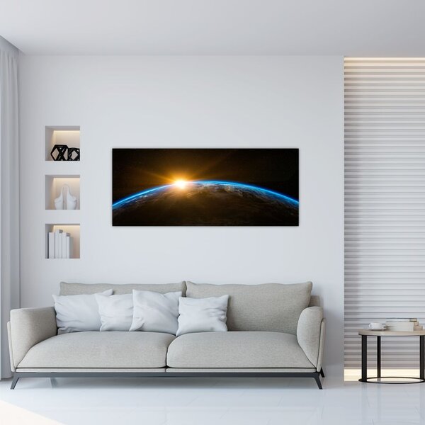 A Föld bolygó képe az űrből (120x50 cm)