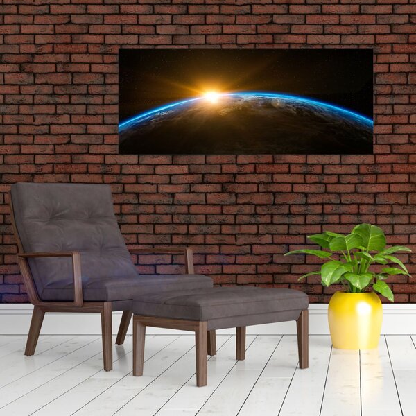 A Föld bolygó képe az űrből (120x50 cm)