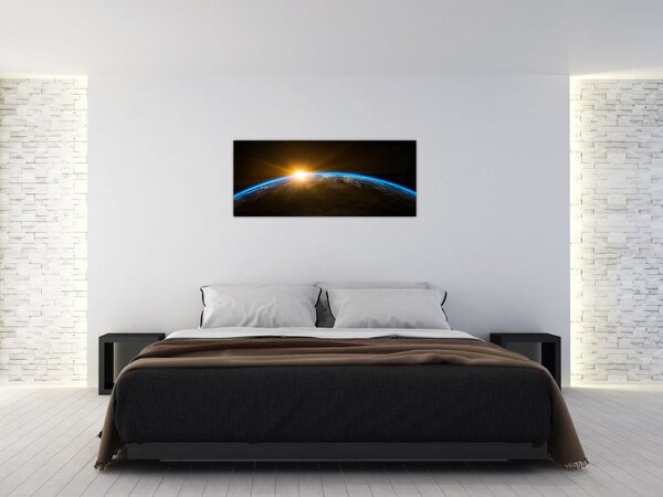 A Föld bolygó képe az űrből (120x50 cm)
