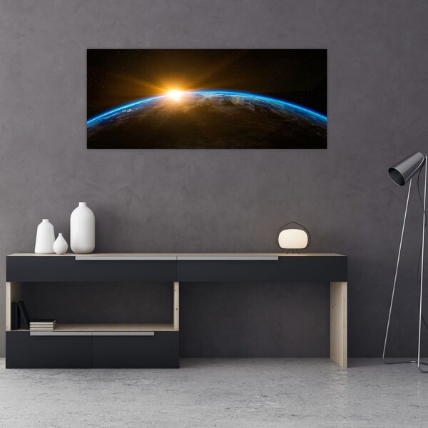 A Föld bolygó képe az űrből (120x50 cm)