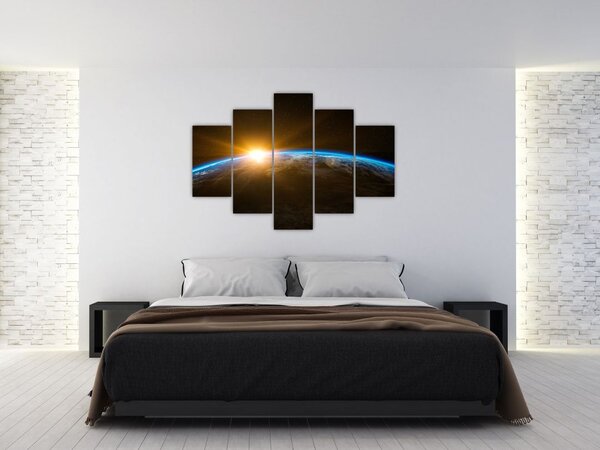 A Föld bolygó képe az űrből (150x105 cm)