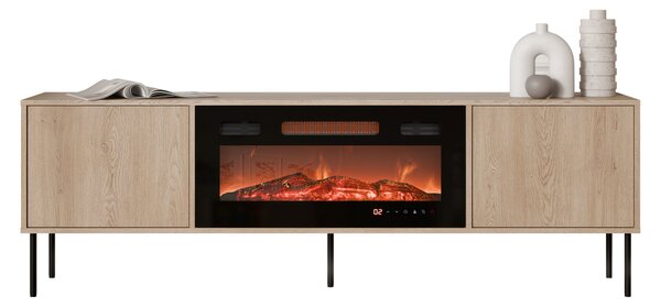 Könyvespolc Merevai 106, Ajtókkal, Zárt, Laminált forgácslap, Edzett üveg, 60x183x40cm, Tölgy