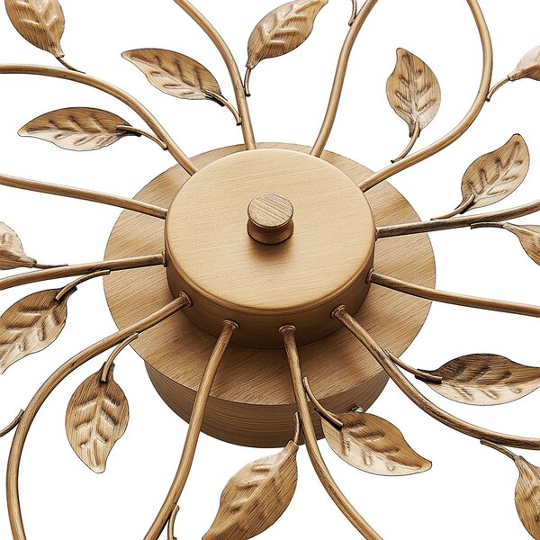 Lindby LED mennyezeti lámpa Bentas, bronz, fém, Ø 80cm, Bronz / antik sárgaréz, Nappali / Étkező, fém, Firenzei