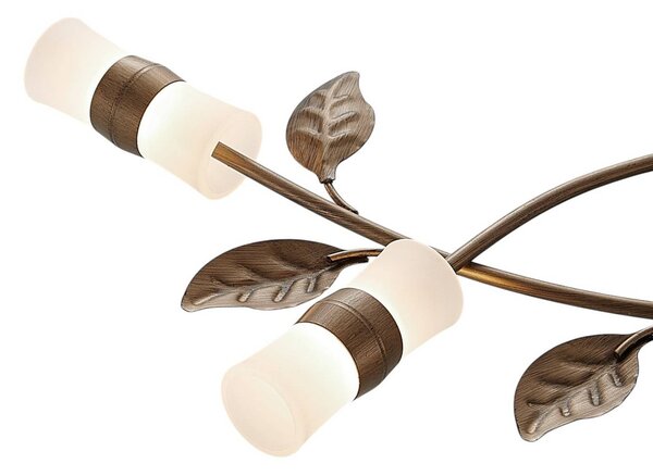 Lindby LED mennyezeti lámpa Bentas, bronz, fém, Ø 80cm, Bronz / antik sárgaréz, Nappali / Étkező, fém, Firenzei