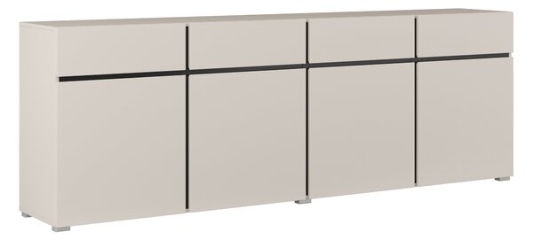 Komód Alfere 100, Laminált forgácslap, 78x225x40cm, Kasmír, Fekete