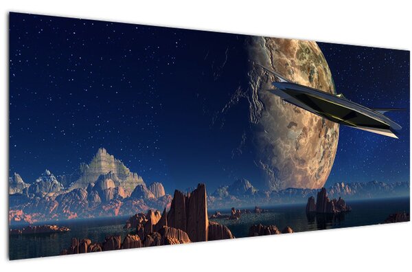 Kép - idegenek érkezése (120x50 cm)