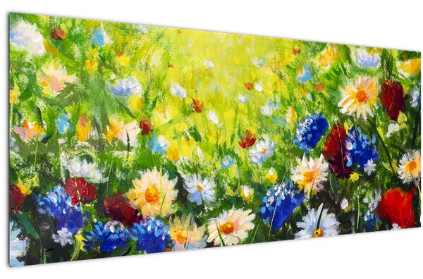 Vadvirágok képe (120x50 cm)