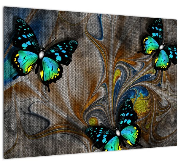 Kép - fényes pillangók képben (70x50 cm)