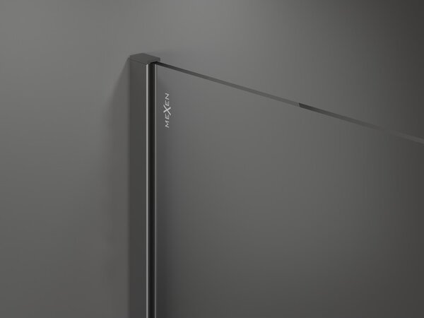 Mexen Kioto, Walk-In zuhany paraván 90 x 200 cm, 8 mm matt üveg, grafit profil, 800-090-101-95-30