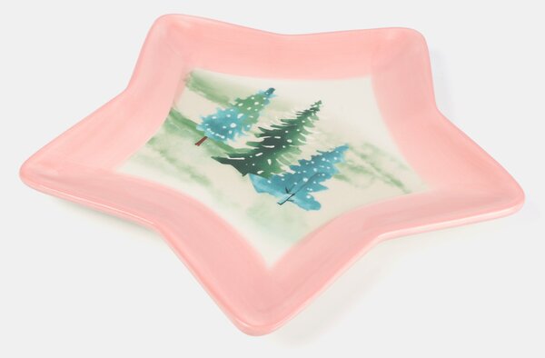 Sinsay - Tányér karácsonyi motívummal - pasztellpink