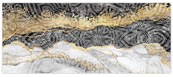 Kép - Mandala márványból (120x50 cm)